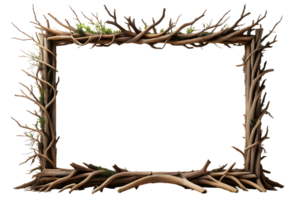 AI generated Root border frame PNG transparent background