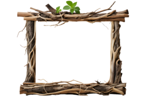 AI generated Root border frame PNG transparent background