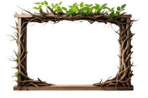 AI generated Root border frame PNG transparent background