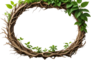 AI generated Root border frame PNG transparent background