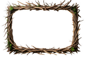 AI generated Root border frame PNG transparent background