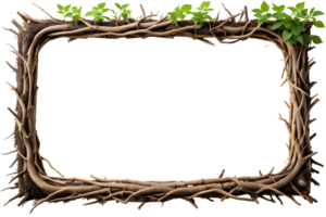 AI generated Root border frame PNG transparent background