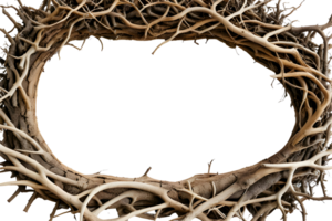 AI generated Root border frame PNG transparent background