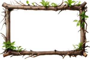 AI generated Root border frame PNG transparent background