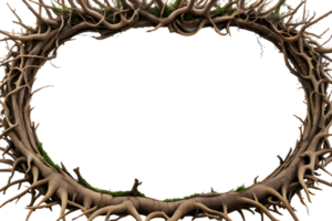 AI generated Root border frame PNG transparent background