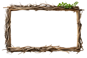 AI generated Root border frame PNG transparent background