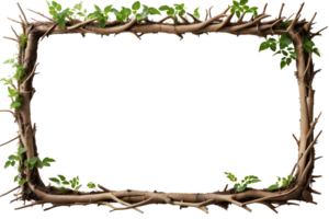 AI generated Root border frame PNG transparent background