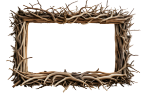 AI generated Root border frame PNG transparent background