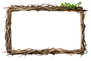 AI generated Root border frame PNG transparent background