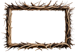 AI generated Root border frame PNG transparent background