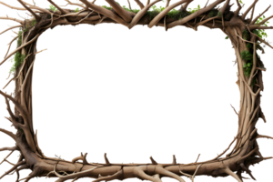 AI generated Root border frame PNG transparent background