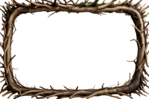 AI generated Root border frame PNG transparent background