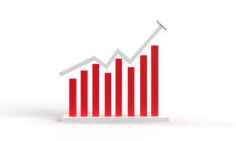 rouge rose Orange Couleur graphique graphique croissance en haut financier affaires données investissement Stock économie marché diagramme devise La technologie argent objet icône Succès une analyse profit statistique augmenter bar prix png