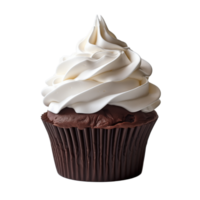 AI generated Collection of Visually Appealing Butter Cream Icing Top Cupcakes Isolated png