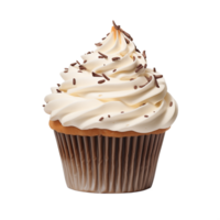 AI generated Collection of Visually Appealing Butter Cream Icing Top Cupcakes Isolated png