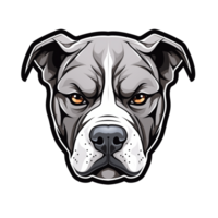 verzameling van boos staren pitbull hoofd logo ontwerpen geïsoleerd png