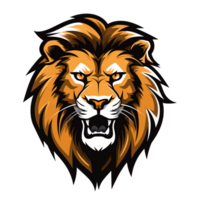 coleção do Bravo rugindo leão cabeça logotipo desenhos isolado png