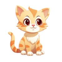 colección de encantador linda pequeño gato dibujos animados aislado png