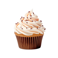 ai gegenereerd verzameling van visueel aantrekkelijk boter room suikerglazuur top cupcakes geïsoleerd png