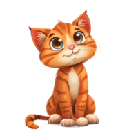 Collection of Lovely Cute Little Cat Cartoons Isolated png