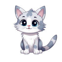 collection de charmant mignonne peu chat les dessins animés isolé png