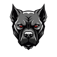 Collection of Angry Staring Pitbull Head Logo Designs Isolated png