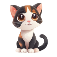 collection de charmant mignonne peu chat les dessins animés isolé png