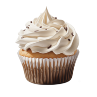 AI generated Collection of Visually Appealing Butter Cream Icing Top Cupcakes Isolated png