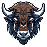 colección de americano bisonte toro cabeza logo diseños aislado png