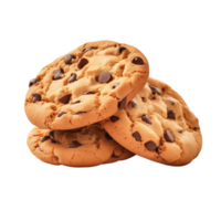 AI generated Collection of Visually Appealing Chocolat Chip Cookies Isolated png