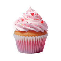 AI generated Collection of Visually Appealing Butter Cream Icing Top Cupcakes Isolated png