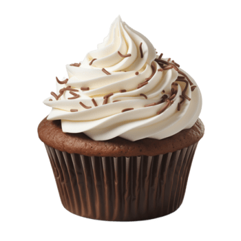 ai generado colección de visualmente atractivo mantequilla crema Formación de hielo parte superior magdalenas aislado png