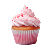 ai generato collezione di visivamente attraente burro crema glassatura superiore cupcakes isolato png