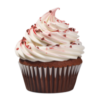 AI generated Collection of Visually Appealing Butter Cream Icing Top Cupcakes Isolated png