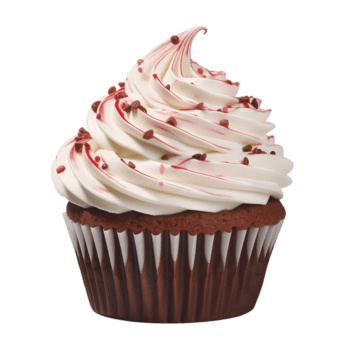 ai generado colección de visualmente atractivo mantequilla crema Formación de hielo parte superior magdalenas aislado png