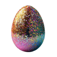 ai generiert Vielfalt von bunt funkeln Ostern Eier isoliert png