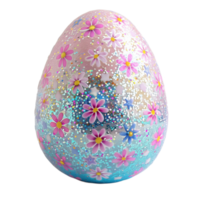 AI generated Variety of Colorful Glitter Easter Eggs Isolated png