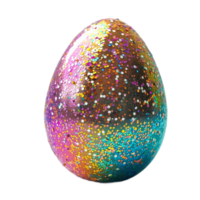 ai generato varietà di colorato luccichio Pasqua uova isolato png