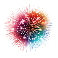 AI generated Collection of Colorful Celebration Fireworks Isolated png
