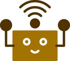 Robot Assistant Creative Icon Design vector