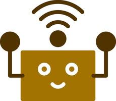 Robot Assistant Creative Icon Design vector