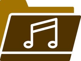 Music Folder Creative Icon Design vector