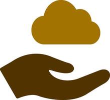 Cloud in Hands Creative Icon Design vector