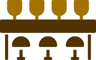 Bar Counter Creative Icon Design vector