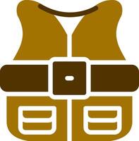 Fishing Vest Creative Icon Design vector