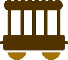 Circus Carriage Creative Icon Design vector