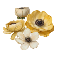 ai genererad blommor clipart, generativ ai. png