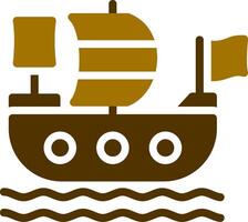 Pirates Ship Creative Icon Design vector