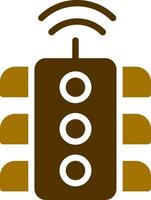 Smart Traffic Light Creative Icon Design vector