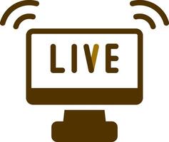 Live Streaming Creative Icon Design vector